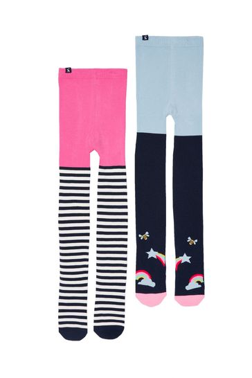 Joules Blue Anikins Tights Two Pack