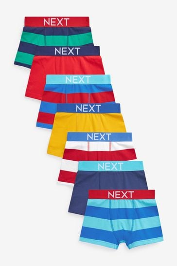 Contrast Stripes Trunks 7 Pack (2-16yrs)