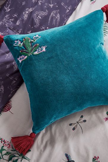 Joules Green Midnight Beasts Cushion