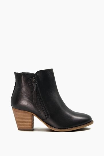 Dune London Wide Fit Paice Zip Up Ankle Boots