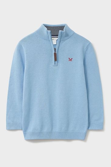 Crew Clothing Company Light Blue Cotton Casual Sweatshirt