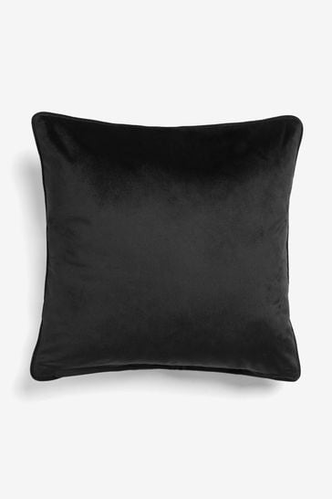 Black shop velvet cushions