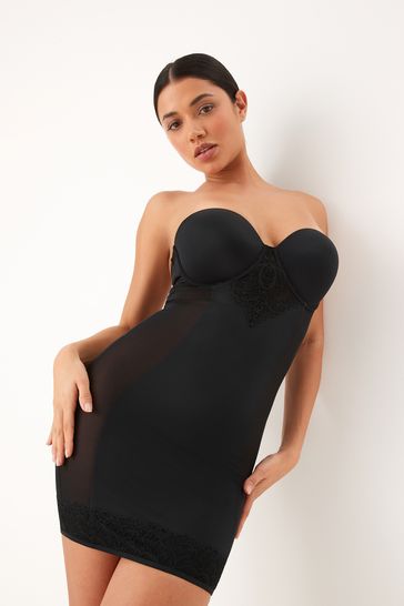 Black strapless slip outlet