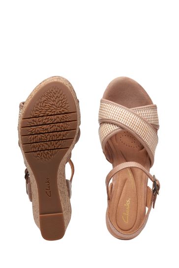 Clarks nude wedges shop