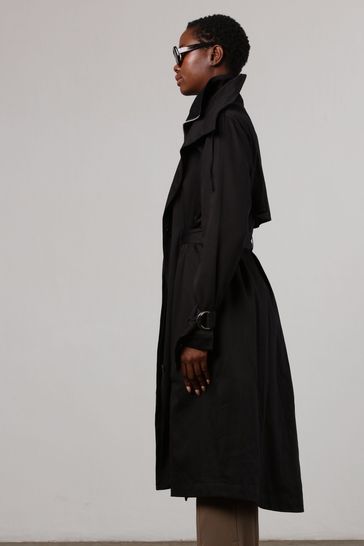 Black mac with hood best sale