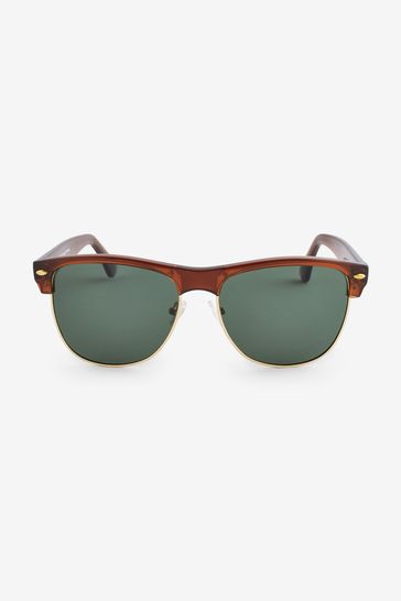 Buy Amber Orange Retro Polarised Sunglasses from Next Luxembourg