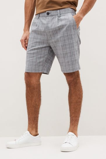 Grey checked shorts top