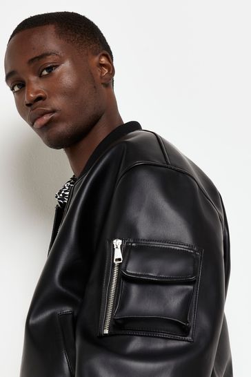 River island new arrivals black biker jacket
