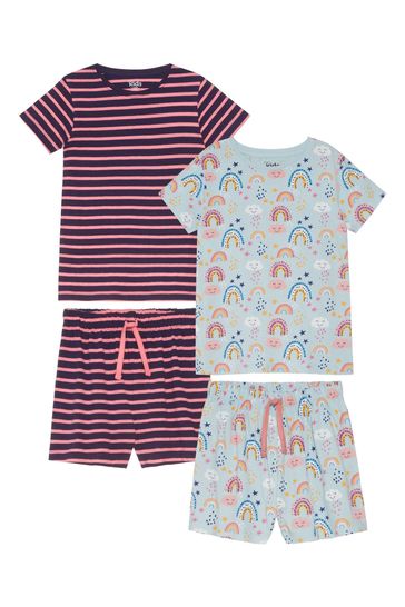 M&Co Pink Short Pyjama Set Two Pack