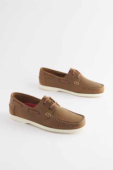 Tan leather boat new arrivals shoes
