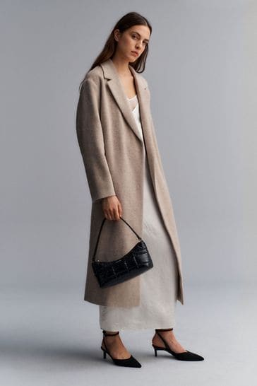 Textured discount wool coat