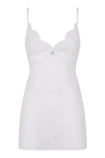 White chemise top slip