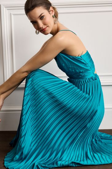 Satin backless midi dress on sale