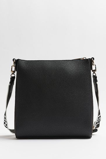 River island black triple compartment bag on sale