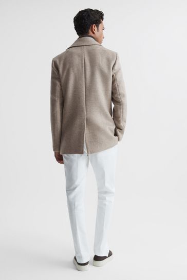 Oatmeal peacoat on sale