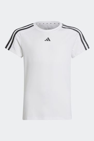 Buy adidas White 3-Stripes Aeroready Training Sportswear T-Shirt Train Essentials Slim-Fit from Next USA