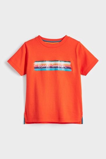 Paul Smith Baby Boys Orange Signature T-Shirt