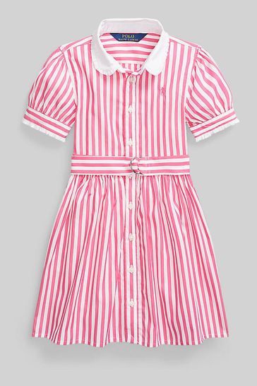 Buy Polo Ralph Lauren Girls Stripe Short Sleeve Logo Shirt Dress from Next Germany