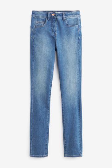Blue sales jeans button