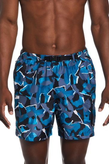Nike Blue Voyage Camo 5 Inch Swim Shorts
