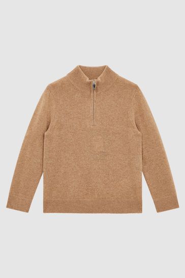 Slim fit half zip jumper on sale