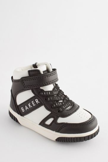 Baker by Ted Baker Boys Black Hi-Top Trainers