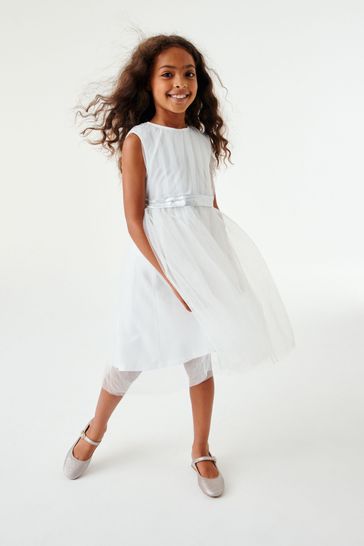 Girls ivory party dress shop