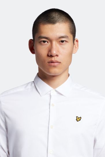 Buy Lyle Scott Slim Fit White Poplin Shirt from Next Poland