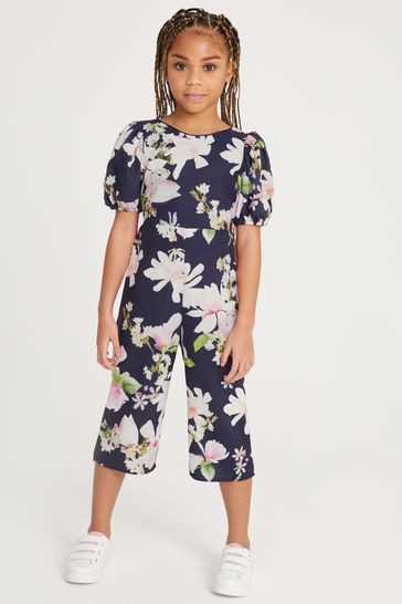 Buy Baker by Ted Baker Navy Floral Jumpsuit from Next Luxembourg