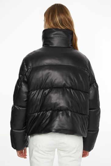 Buy Calvin Klein PU Padded Black Puffer Jacket from Next Luxembourg
