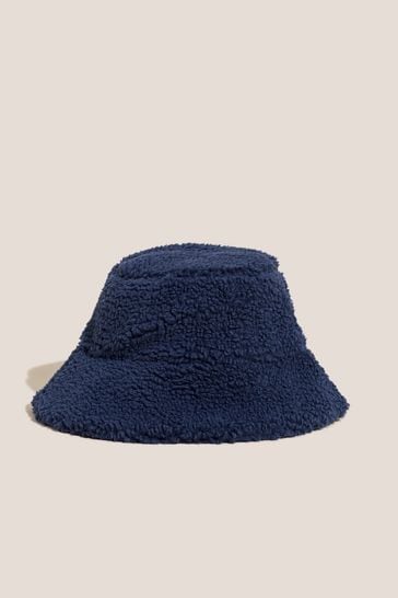 White Stuff Blue Borg Reversible Bucket Hat