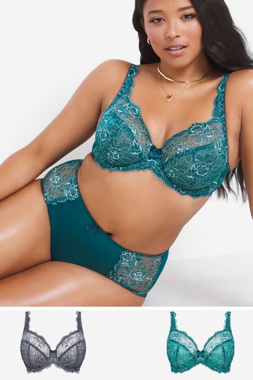 Buy Simply Be Green Ella Lace Full Cup Wired Bras 2 Pack from Next Austria