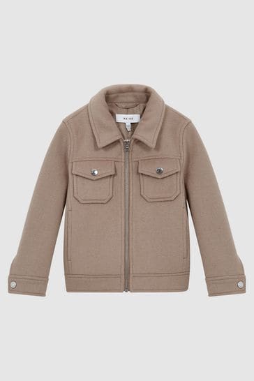 Camel store trucker jacket