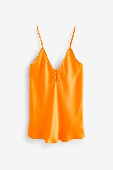 Orange satin cami on sale
