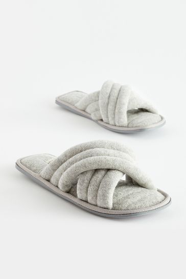 Grey slider sale slippers