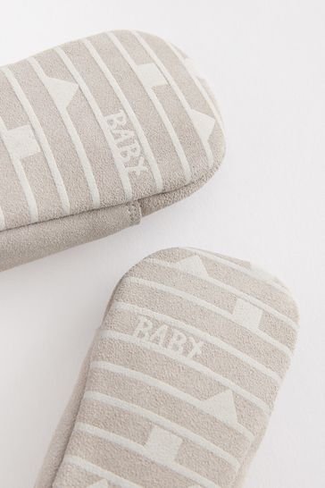 Grey Suede Baby Lace Up Shoes 0 24mths