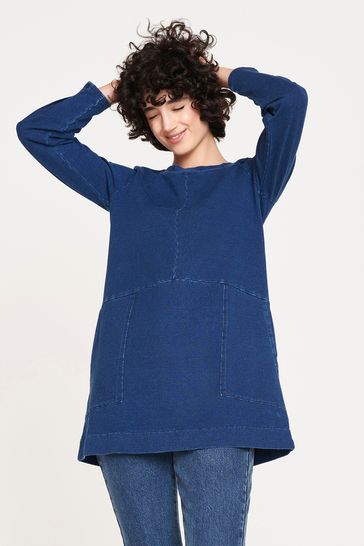 Thought Blue Organic Cotton Denim Jersey Tunic Dress