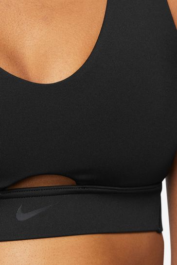 Buy Nike Black Medium Dri-FIT Indy Support Padded Cutout Sports