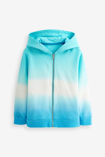 Blue/White Ombre Zip Through Hoodie (3-16yrs)