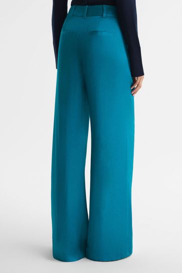 Buy Reiss Blue Rina Wide Leg Trousers from Next Luxembourg