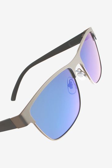 Buy Blue Retro Polarised Sunglasses from Next Luxembourg