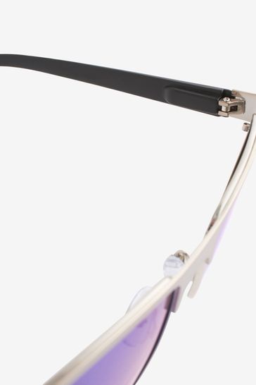 Blue best sale retro sunglasses