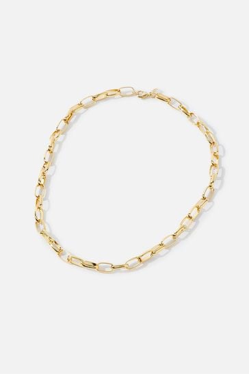 Z by Accessorize Gold-Plated Chunky Plain Chain Necklace