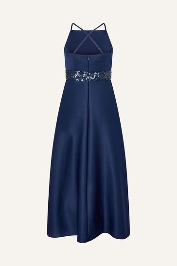 Buy Monsoon Blue Sequin Scuba Prom Dress from Next Ireland