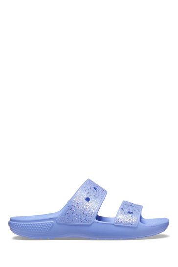 Croc Kids Purple Classic Glitter Sandals