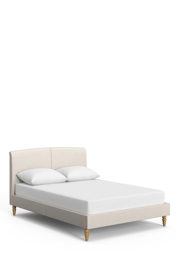 White upholstered bed full size shop