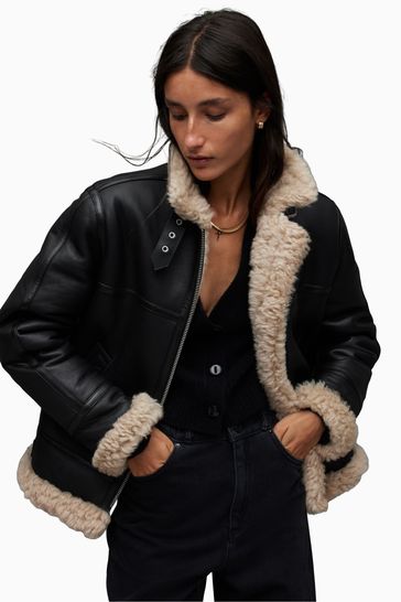 Bardell leather aviator jacket deals