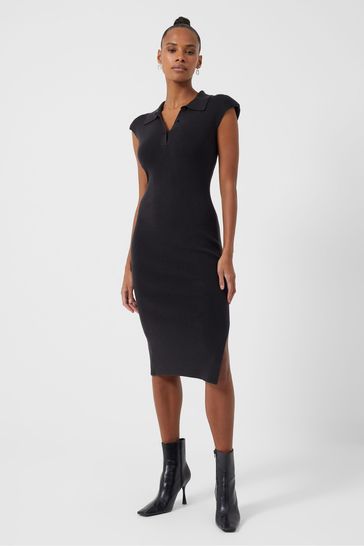 French Connection Black Katie Babysoft Collared Dress