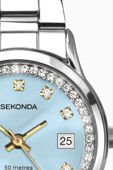 Buy Sekonda Ladies Blue Stainless Steel Bracelet Watch from the
