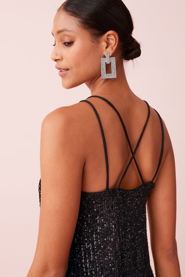 Sequin cami deals midi dress